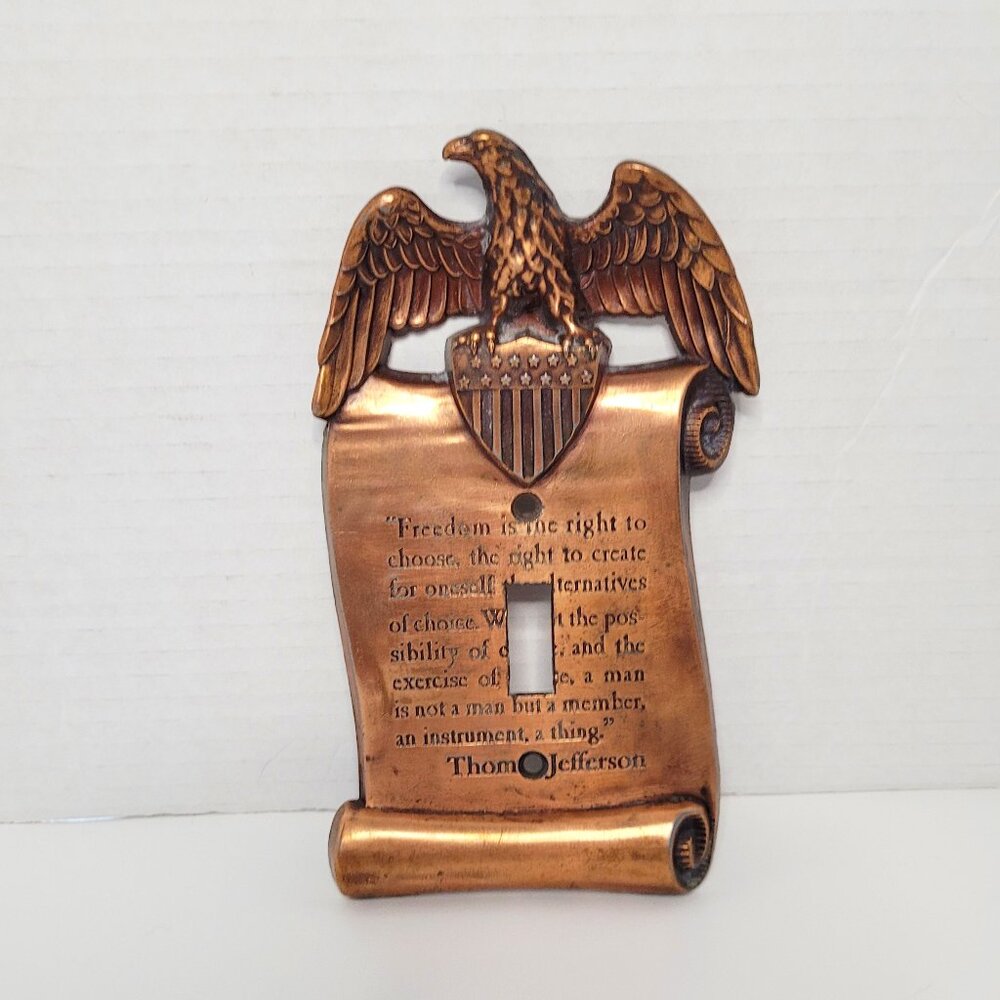 President Thomas Jefferson Quote Electric Light Plate American Eagle Patriotic